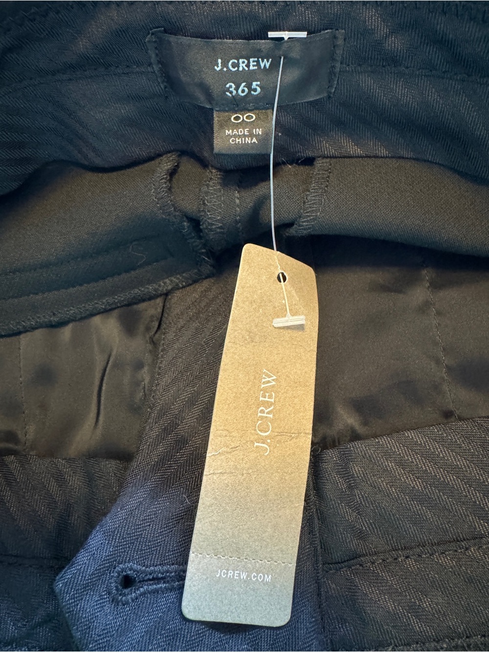 NWT, J. Crew Black Wide Leg Crop Summer Office Pants, 00/XS - Picture 4 of 5